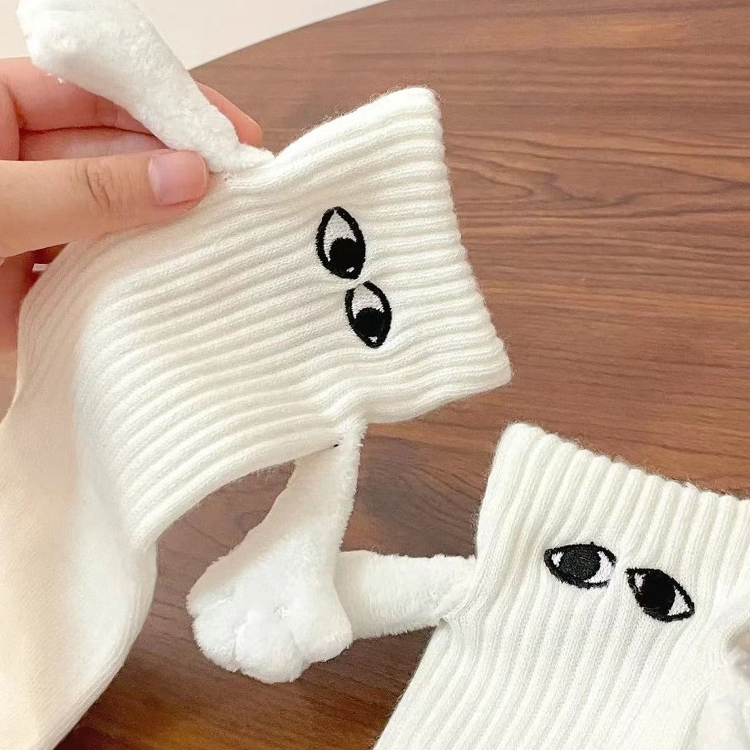 Light Gray Hand In Hand Socks Slidely