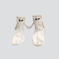 Light Gray Hand In Hand Socks Slidely