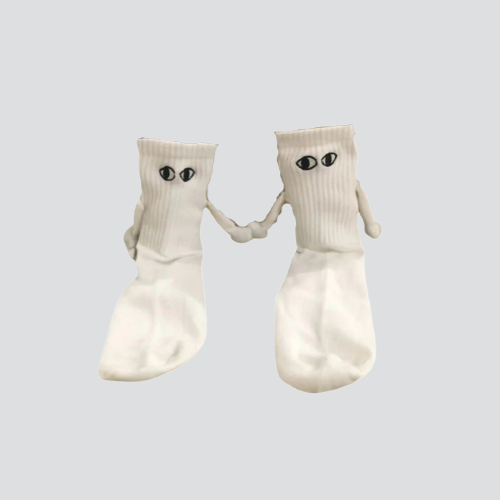 Light Gray Hand In Hand Socks Slidely