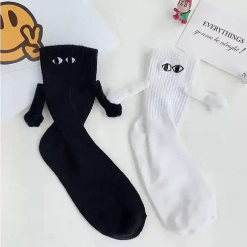 Light Gray Hand In Hand Socks Slidely