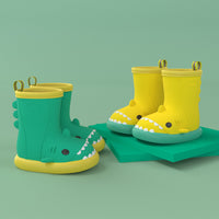 Dark Sea Green Shark Slides Rainy (Kids) Slidely