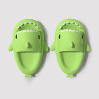 Dark Khaki Shark Slides Originals (Kids) Slidely