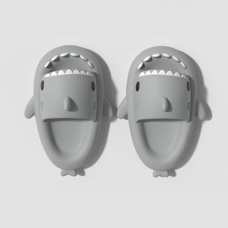 Light Gray Shark Slides Originals (Kids) Slidely