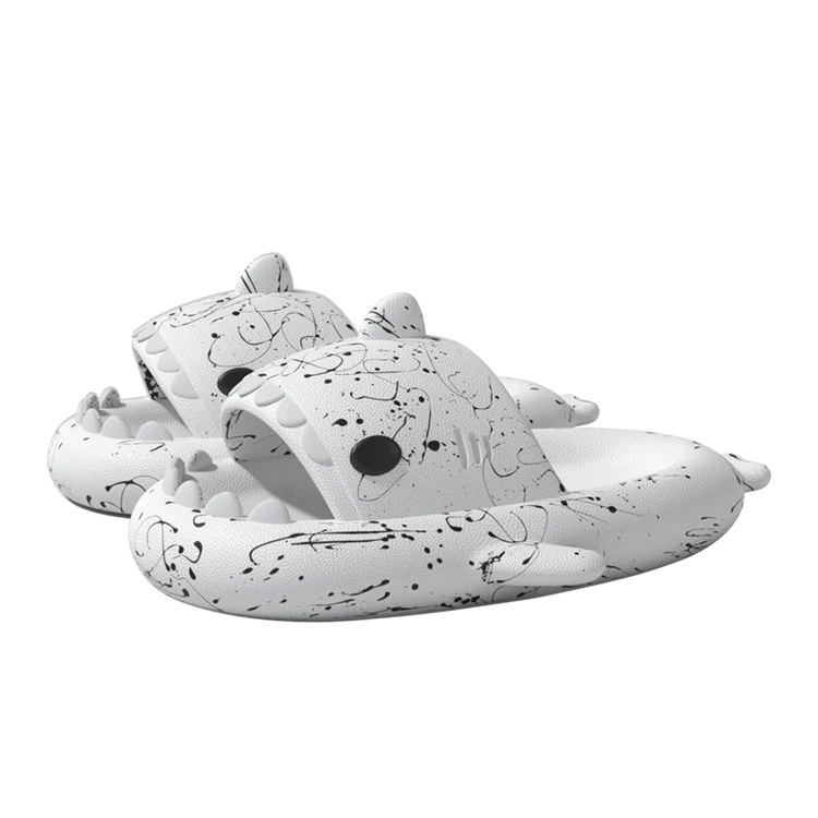 Light Gray Shark Slides Limited Edition Slidely