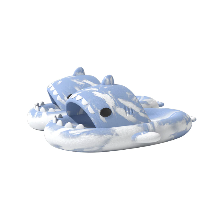 Light Steel Blue Shark Slides Limited Edition Slidely